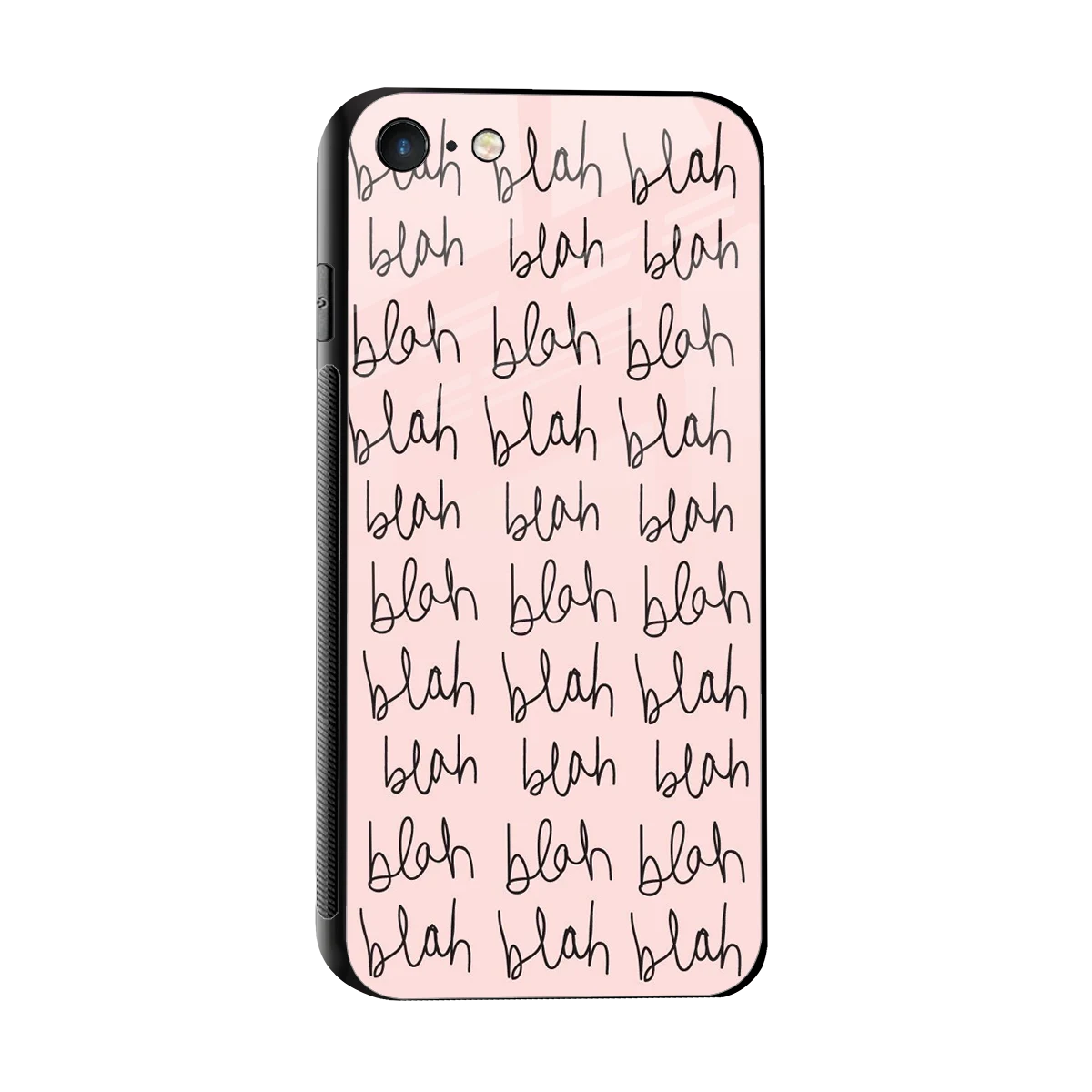 Blah Blah Blah sleek iphone 7 cover with tempered glass back and TPU edges