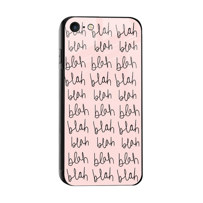 Blah Blah Blah sleek iphone 7 cover with tempered glass back and TPU edges