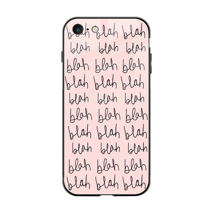 Blah Blah Blah back phone cover | glass case for iphone 7