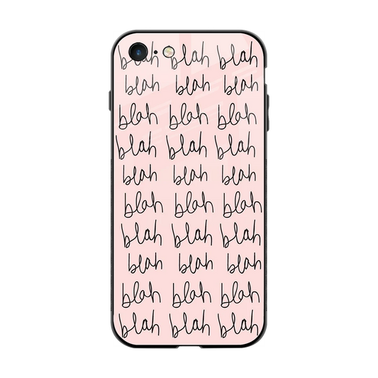 Blah Blah Blah back phone cover | glass case for iphone 7
