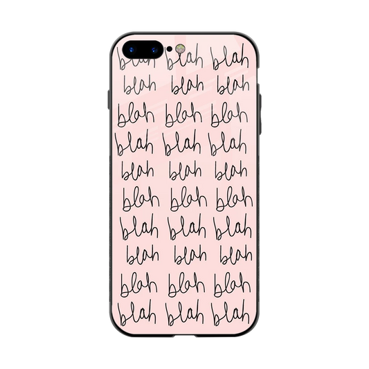 Blah Blah Blah back phone cover | glass case for iphone 8 plus