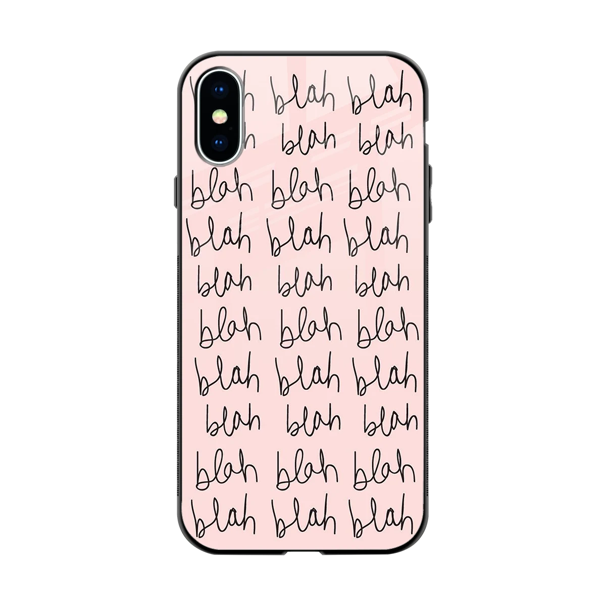 Blah Blah Blah back phone cover | glass case for iphone xs