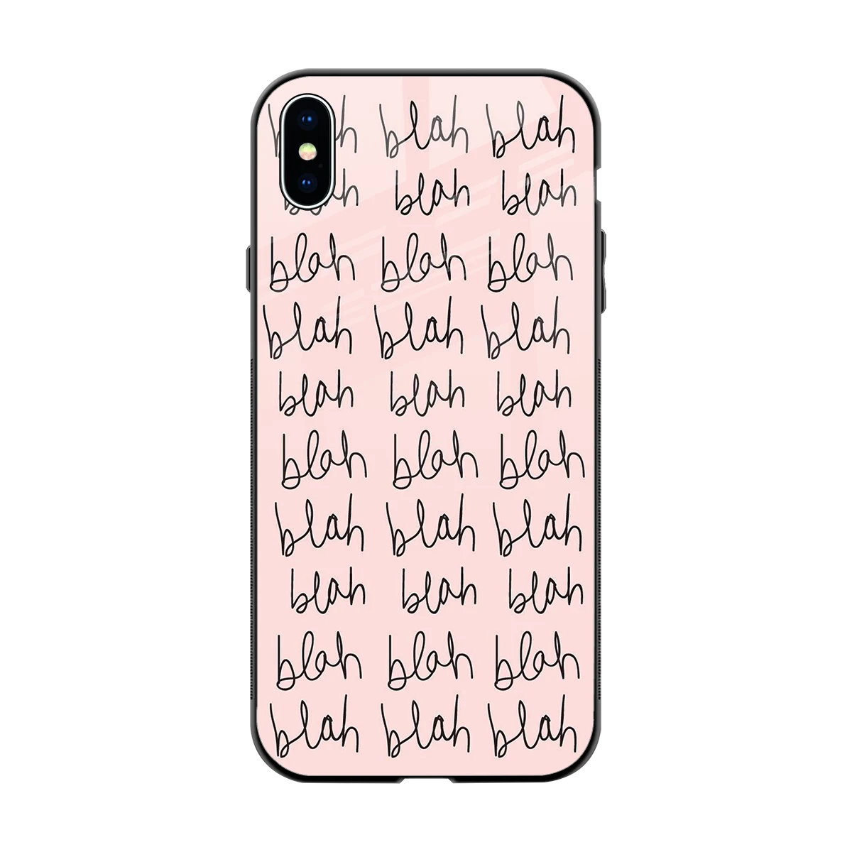 Blah Blah Blah back phone cover | glass case for iphone xs max