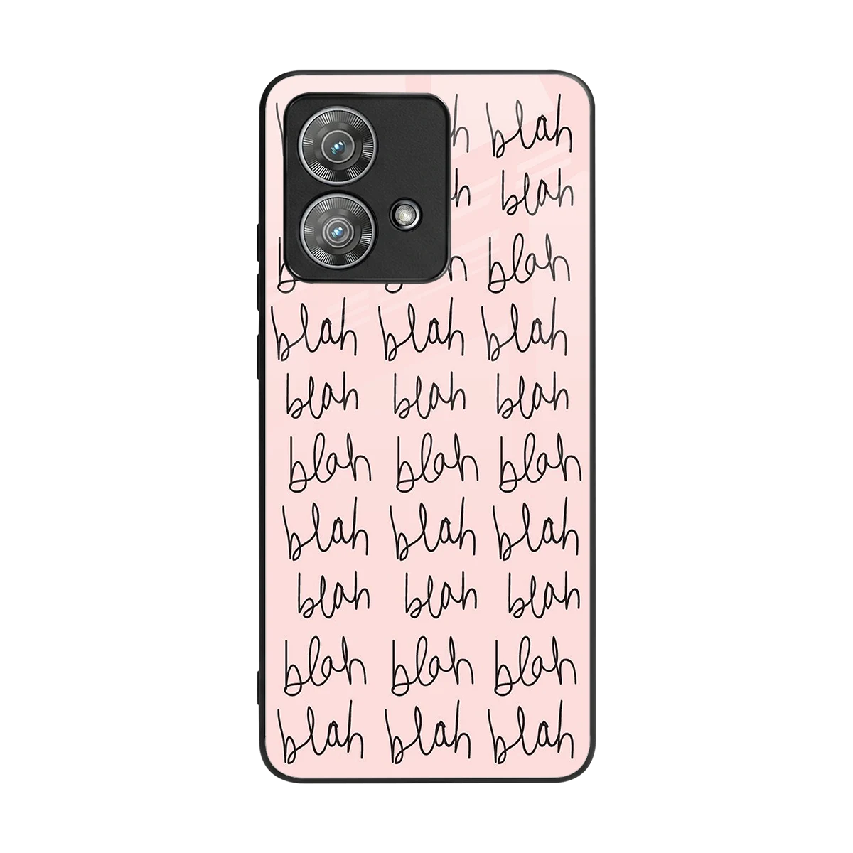 Blah Blah Blah back phone cover | glass case for motorola edge 40 neo 5g