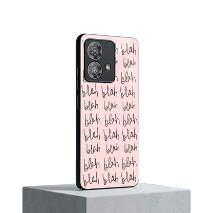 Blah Blah Blah motorola edge 40 neo 5g mobile cover | shockproof glass phone case