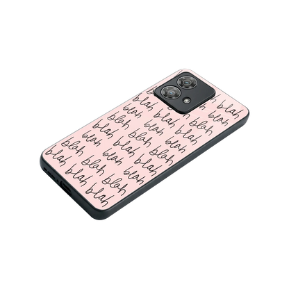 Blah Blah Blah stylish phone case for motorola edge 40 neo 5g | glossy glass and slim fit
