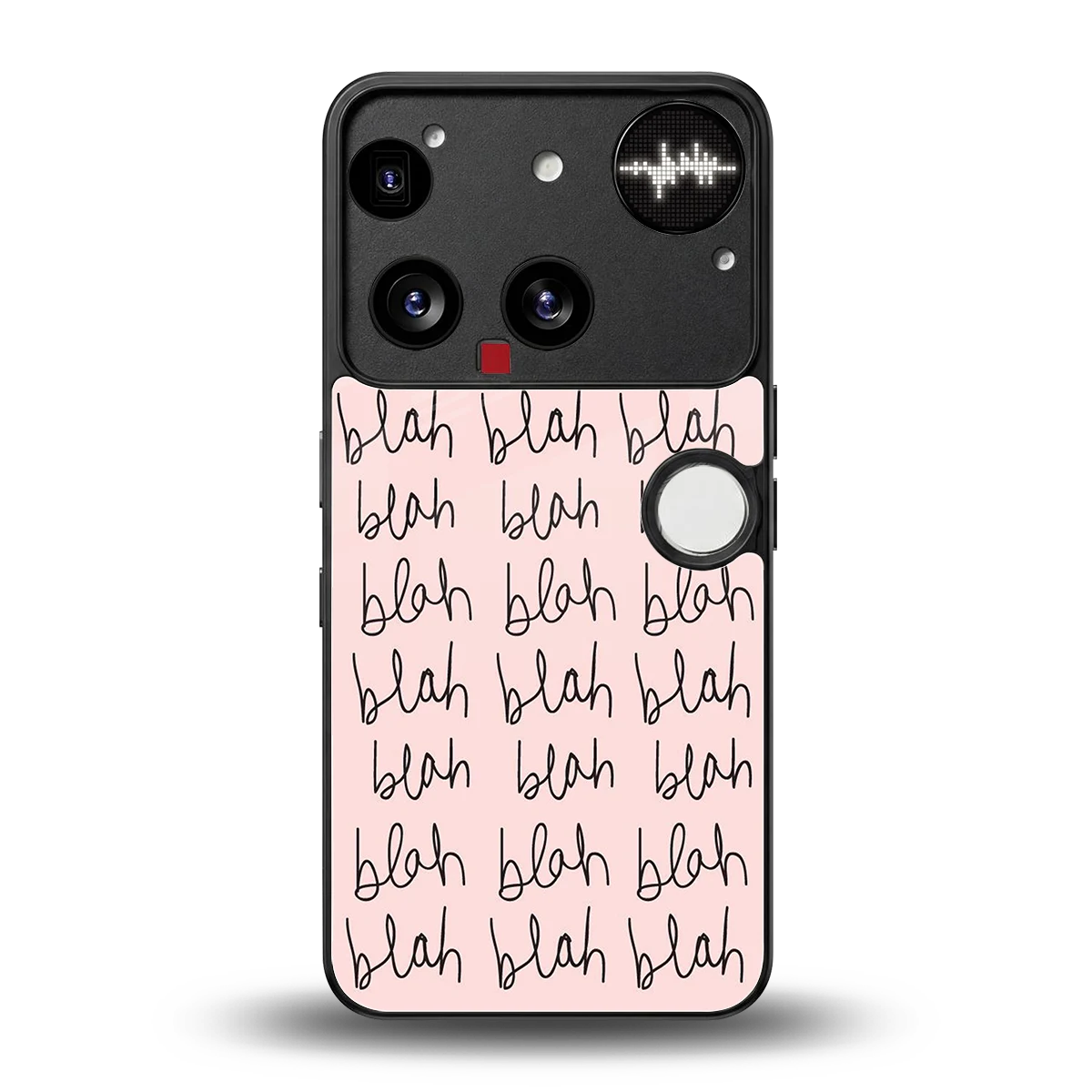 Blah Blah Blah back phone cover | glass case for nothing phone 3