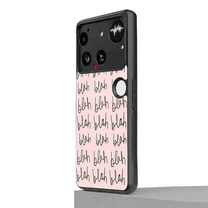 Blah Blah Blah nothing phone 3 mobile cover | shockproof glass phone case
