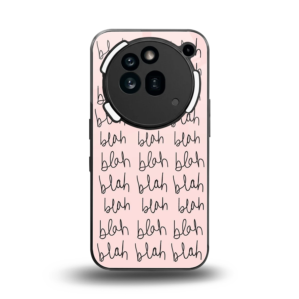 Blah Blah Blah back phone cover | glass case for nothing phone 3a pro