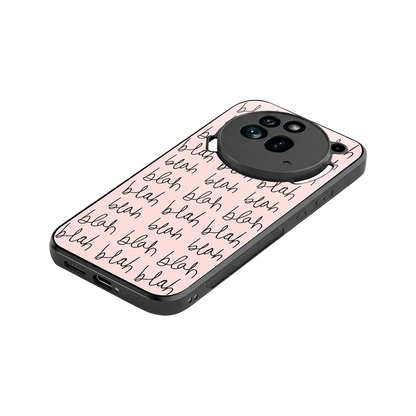 Blah Blah Blah stylish phone case for nothing phone 3a pro | glossy glass and slim fit