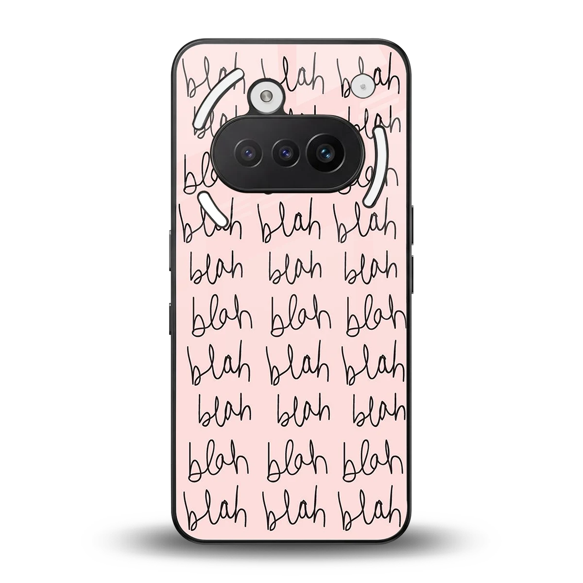 Blah Blah Blah back phone cover | glass case for nothing phone 3a