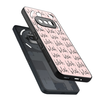Blah Blah Blah sleek nothing phone 3a cover with tempered glass back and TPU edges