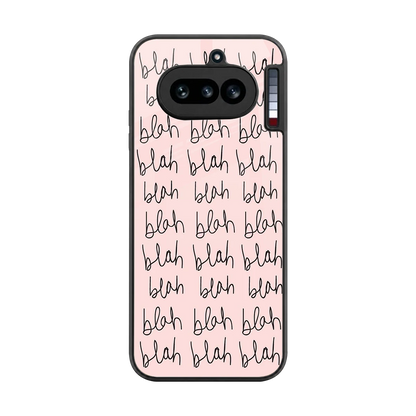 Blah Blah Blah back phone cover | glass case for nothing phone 4a