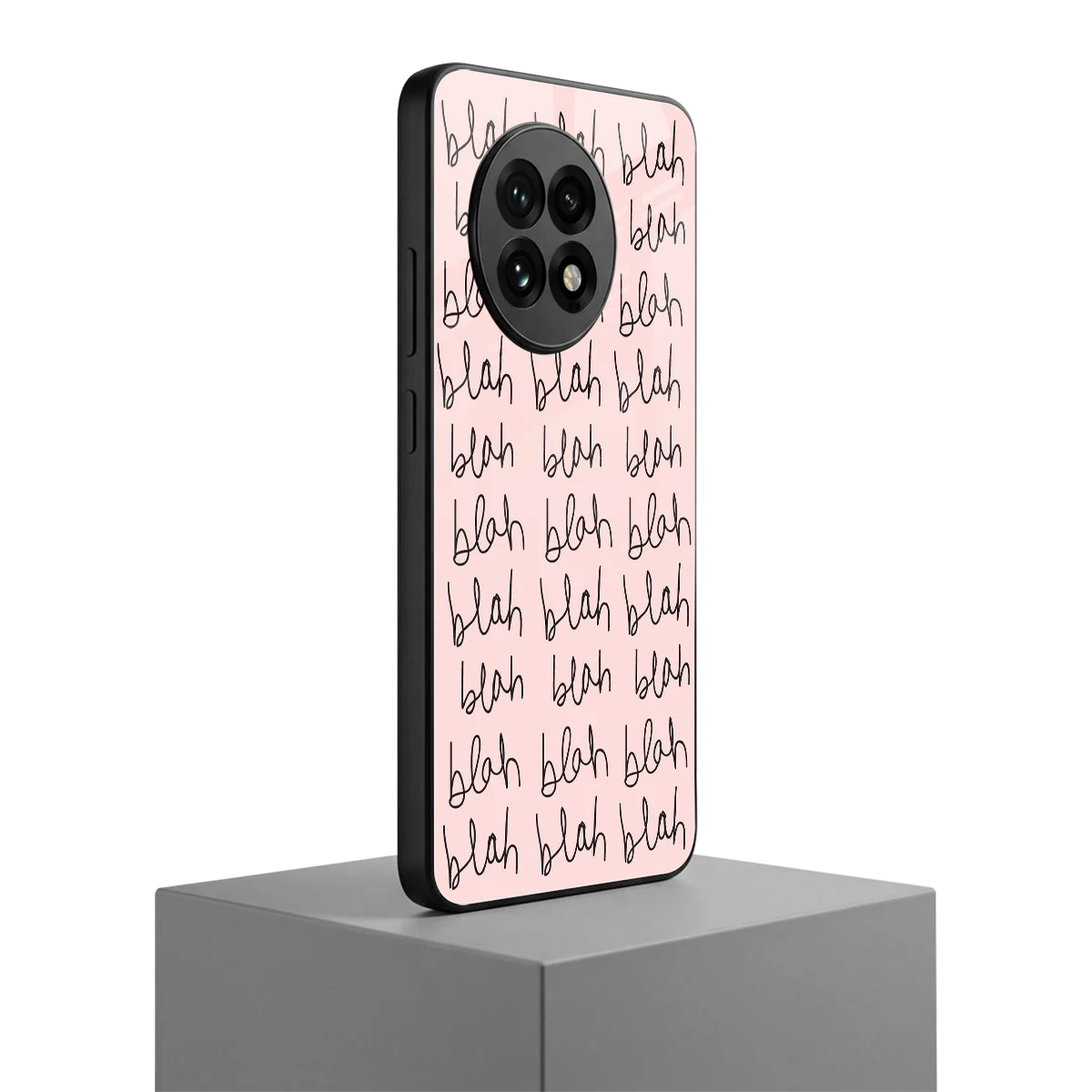 Blah Blah Blah oneplus 13r mobile cover | shockproof glass phone case