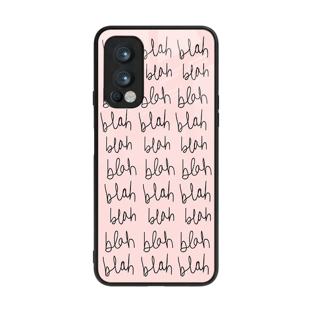 Blah Blah Blah back phone cover | glass case for oneplus nord 2