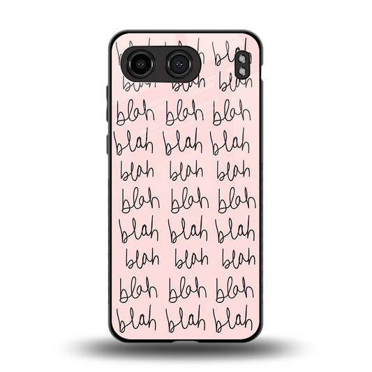 Blah Blah Blah back phone cover | glass case for oneplus nord 4