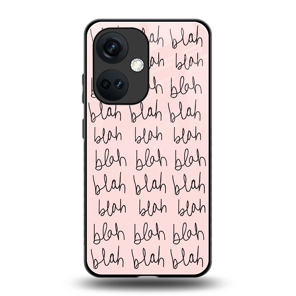 Blah Blah Blah back phone cover | glass case for oneplus nord ce 3