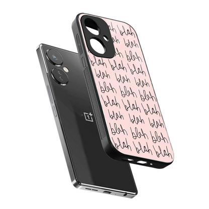 Blah Blah Blah sleek oneplus nord ce 3 cover with tempered glass back and TPU edges