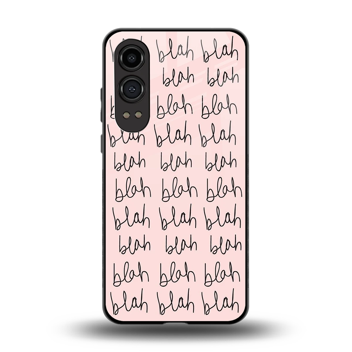 Blah Blah Blah back phone cover | glass case for oneplus nord ce 4 lite