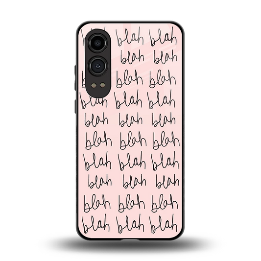 Blah Blah Blah back phone cover | glass case for oneplus nord ce 4 lite