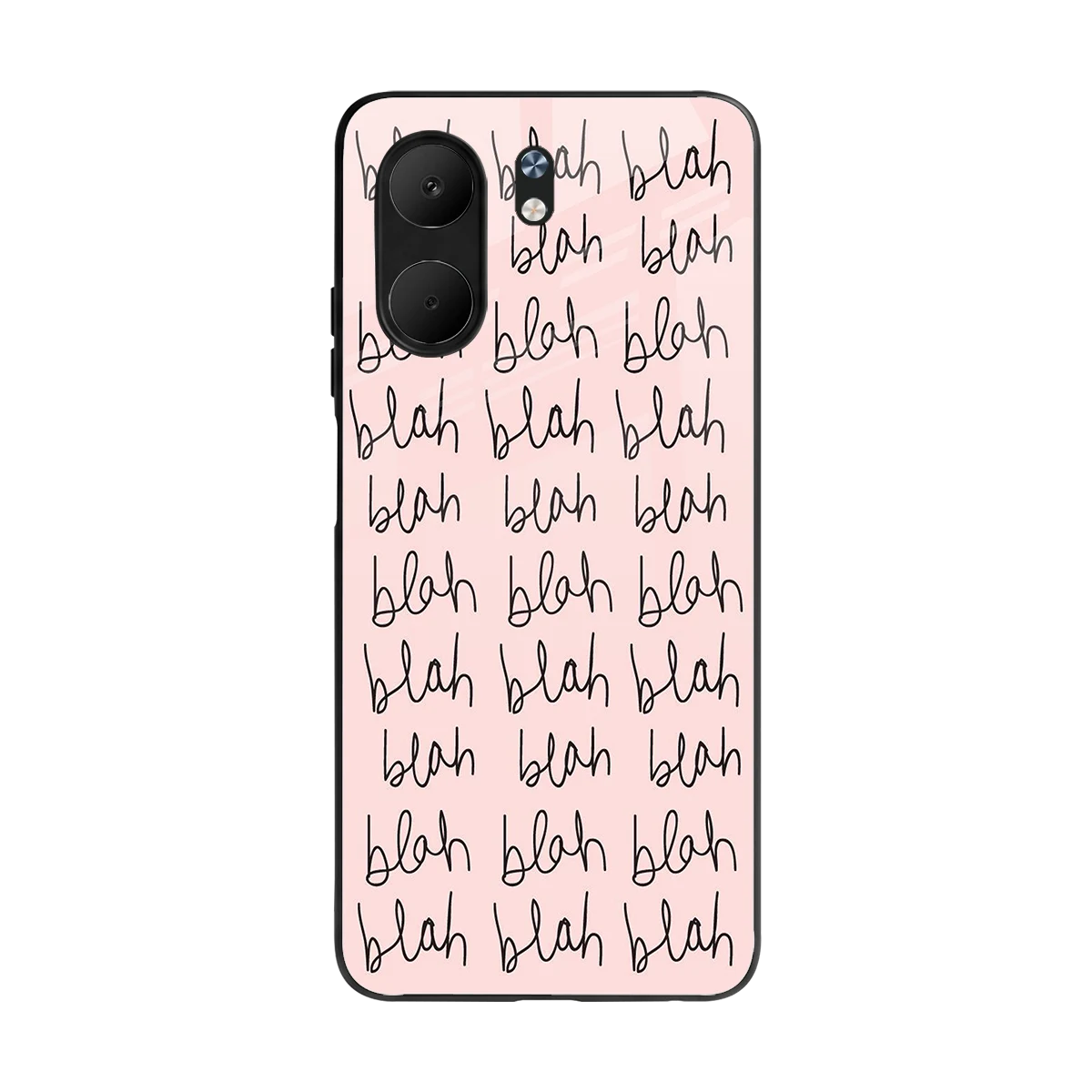 Blah Blah Blah back phone cover | glass case for oppo a5x 5g