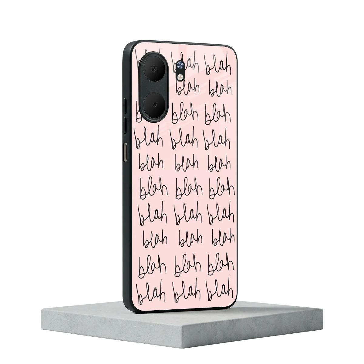Blah Blah Blah oppo a5x 5g mobile cover | shockproof glass phone case