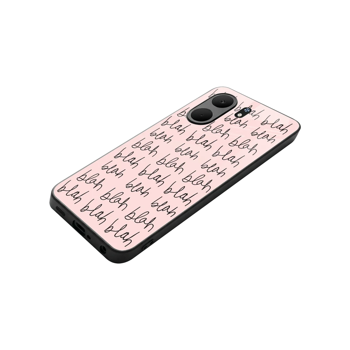 Blah Blah Blah stylish phone case for oppo a5x 5g | glossy glass and slim fit