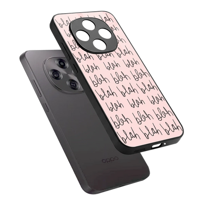 Blah Blah Blah sleek oppo f31 pro 5g cover with tempered glass back and TPU edges