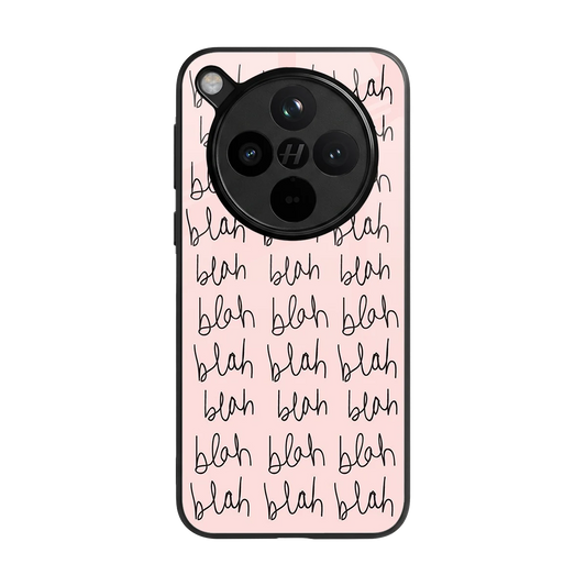 Blah Blah Blah back phone cover | glass case for oppo find x8
