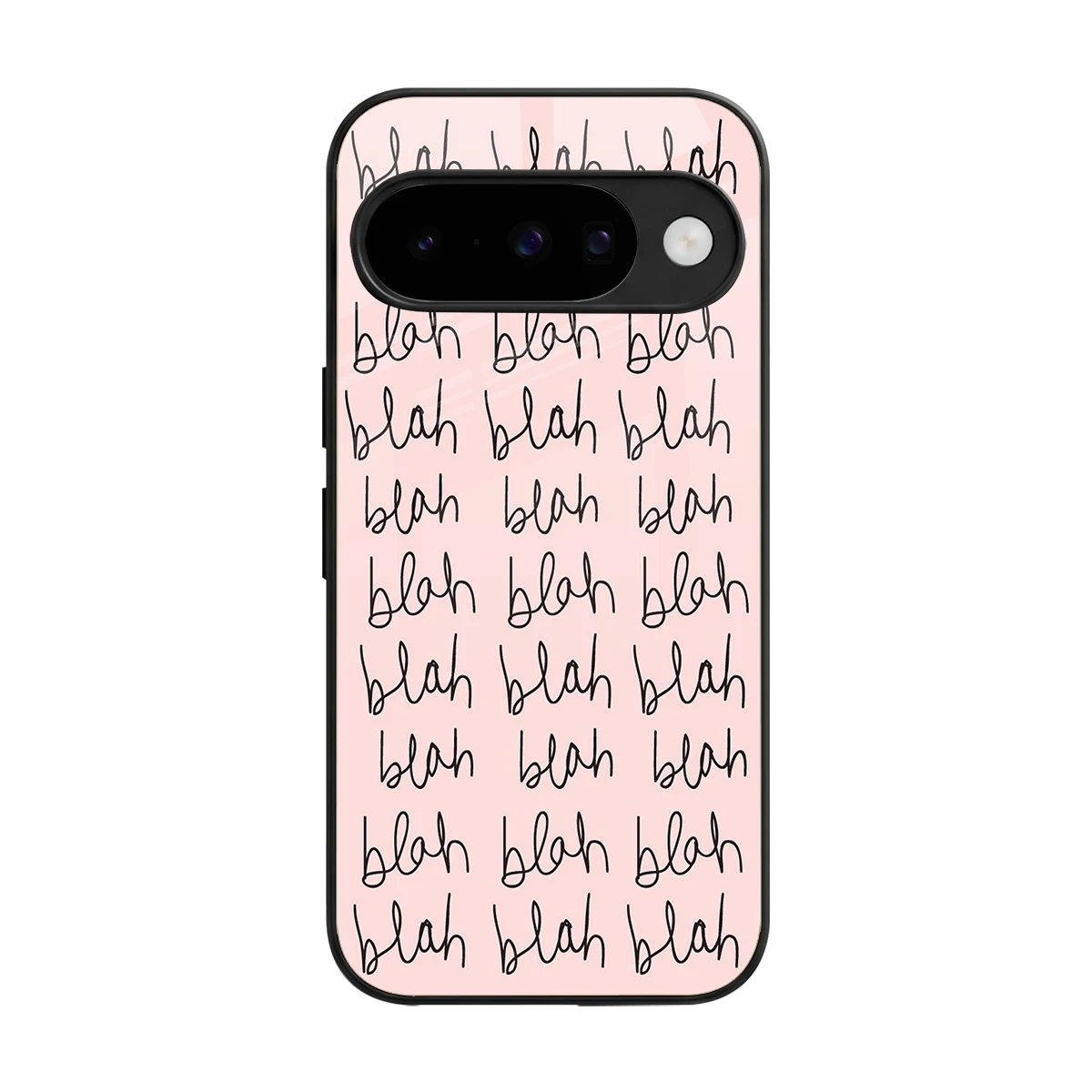 Blah Blah Blah back phone cover | glass case for google pixel 10