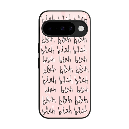 Blah Blah Blah back phone cover | glass case for google pixel 10