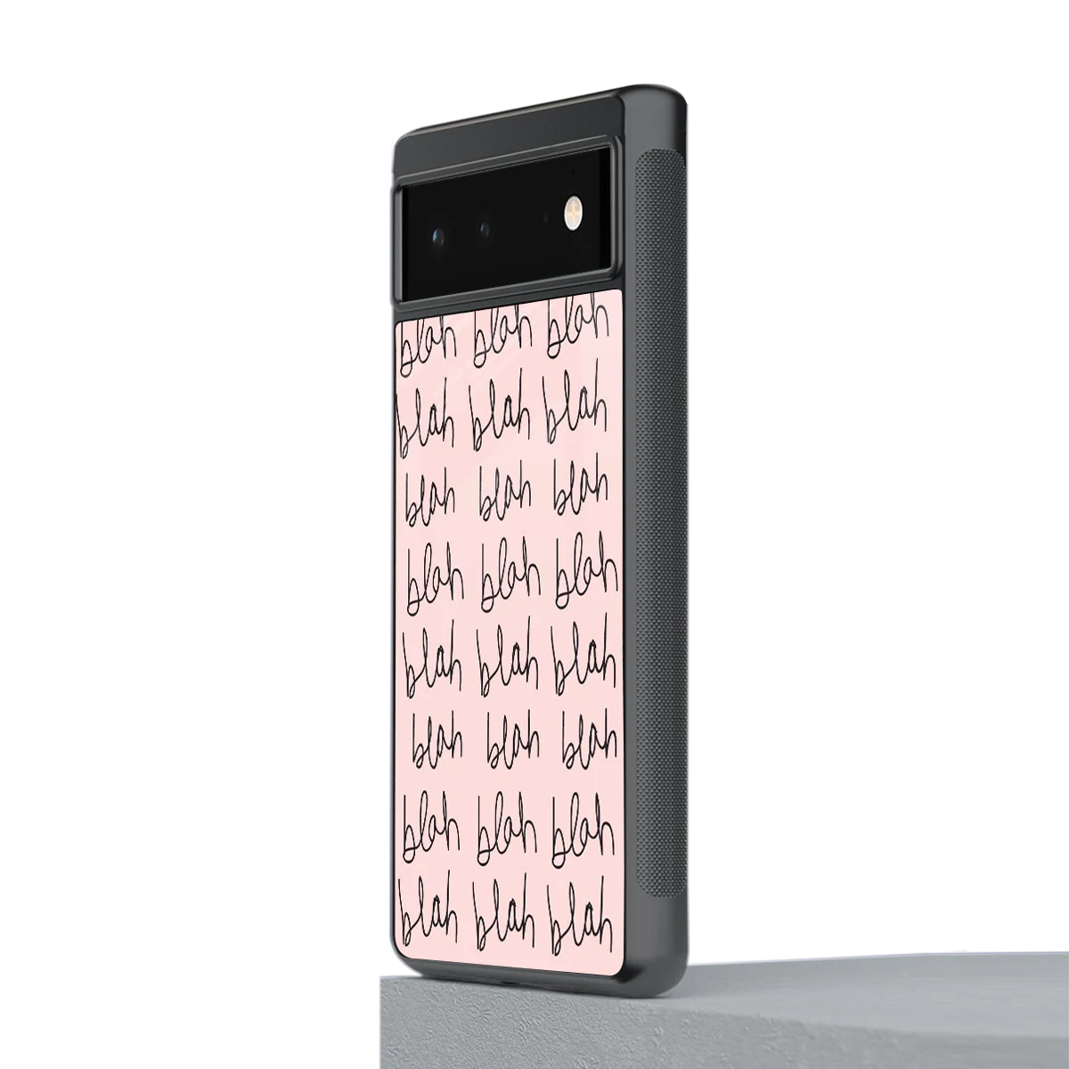 Blah Blah Blah stylish phone case for google pixel 6 | glossy glass and slim fit