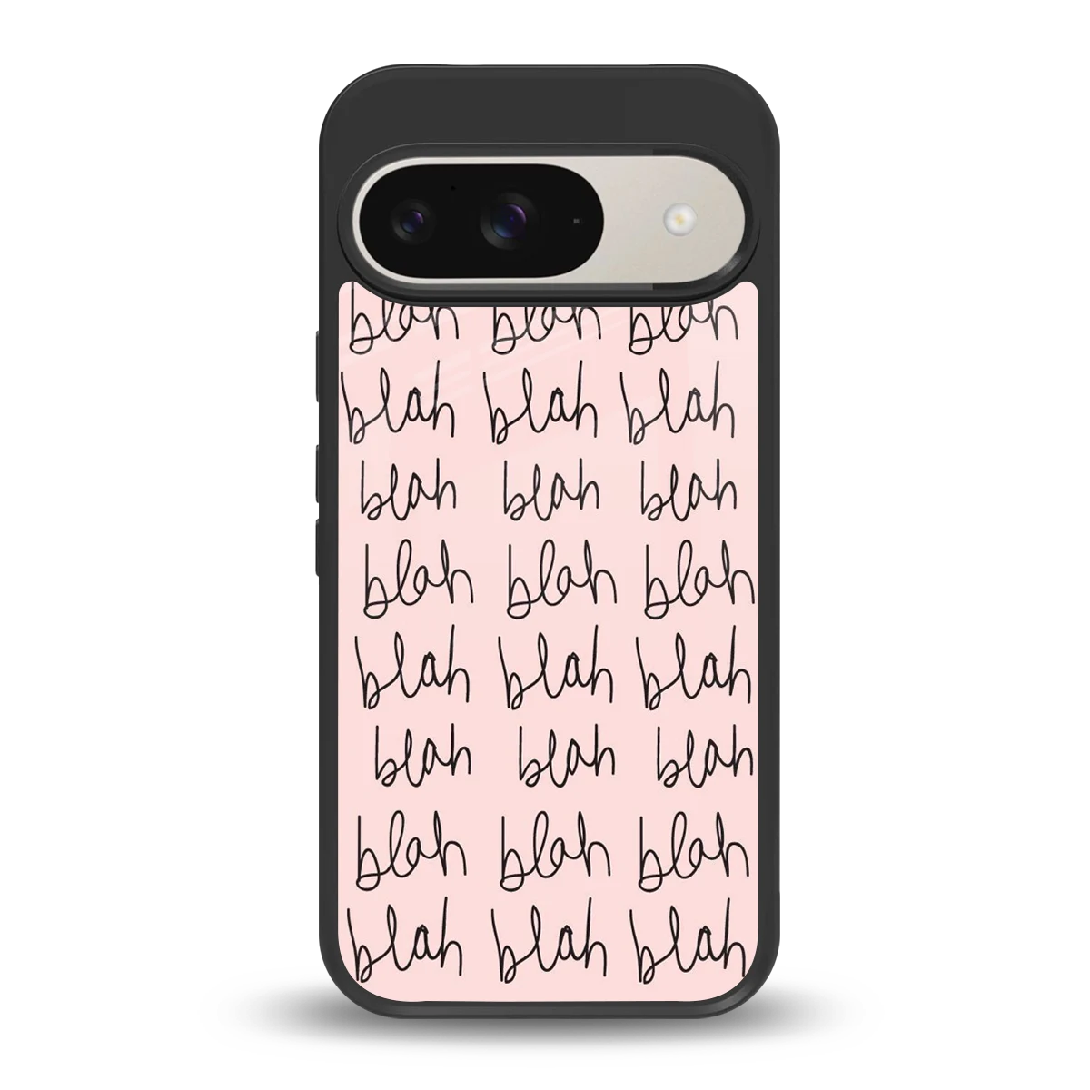 Blah Blah Blah back phone cover | glass case for google pixel 9