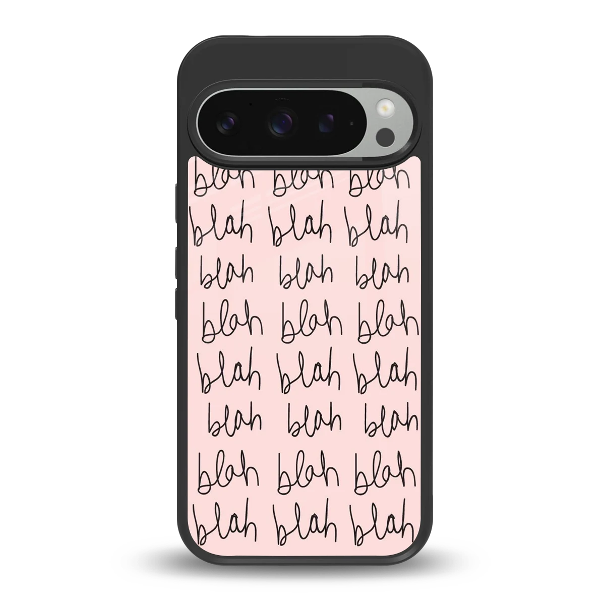 Blah Blah Blah back phone cover | glass case for google pixel 9 pro