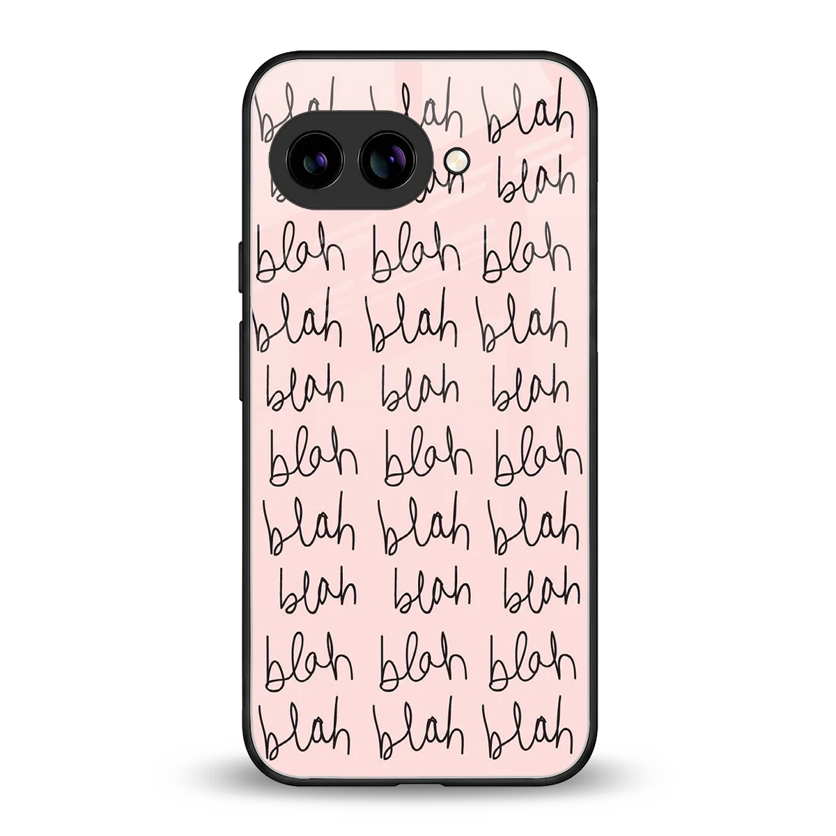 Blah Blah Blah back phone cover | glass case for google pixel 9a