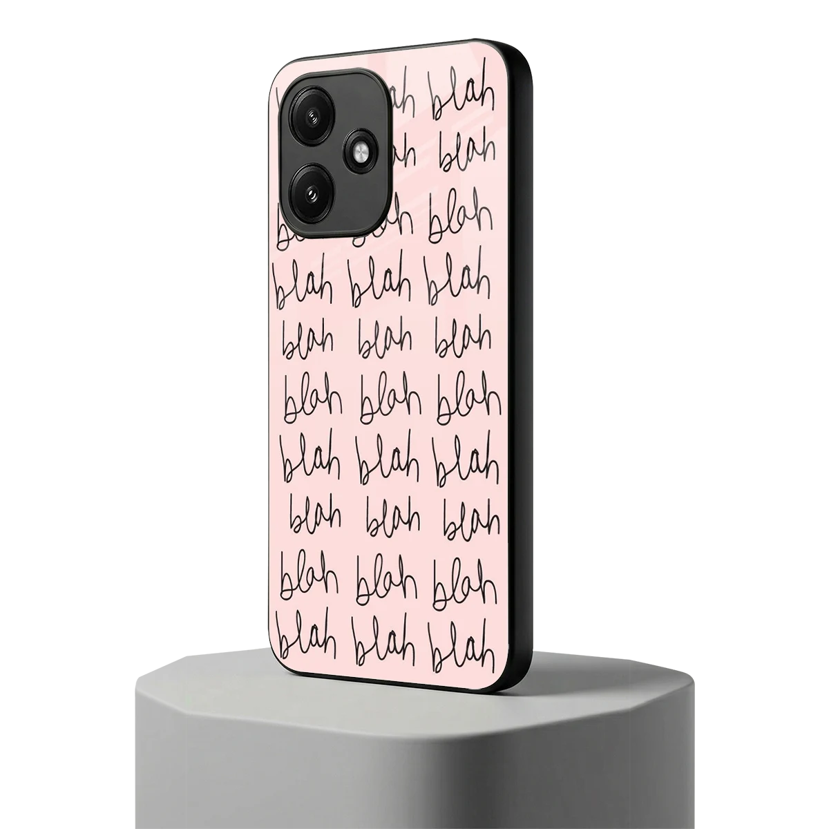 Blah Blah Blah redmi 12 5g mobile cover | shockproof glass phone case