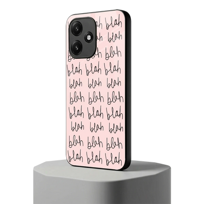 Blah Blah Blah redmi 12 5g mobile cover | shockproof glass phone case