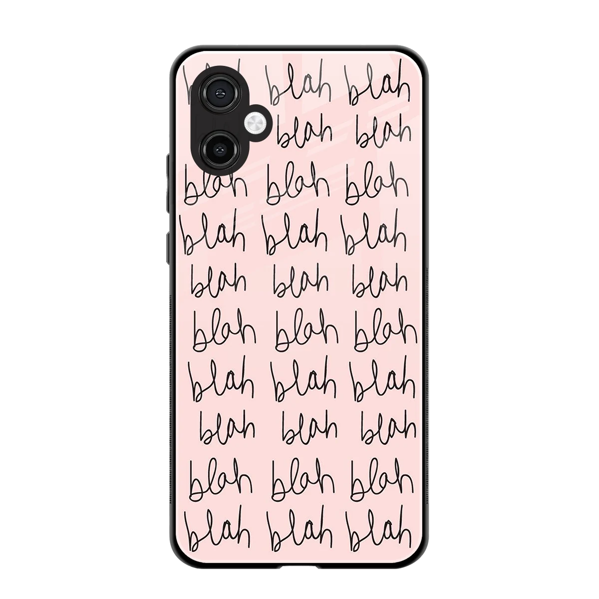 Blah Blah Blah back phone cover | glass case for samsung galaxy a06 5g