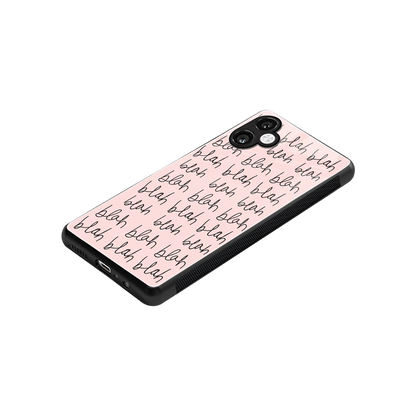 Blah Blah Blah stylish phone case for samsung galaxy a06 5g | glossy glass and slim fit