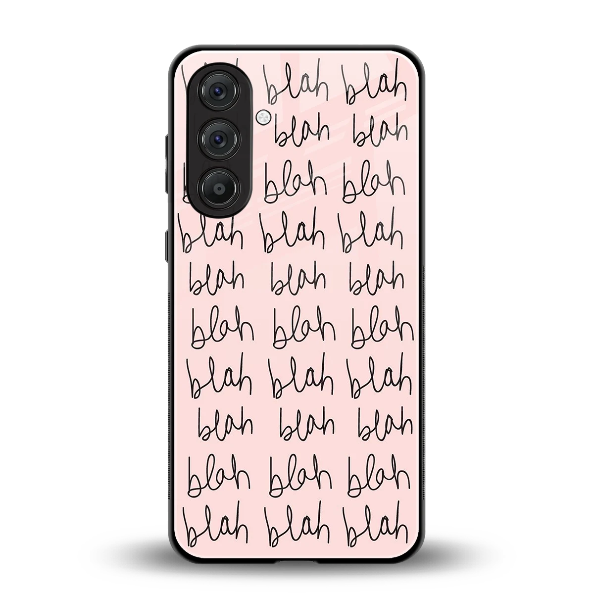 Blah Blah Blah back phone cover | glass case for samsung galaxy a55 5g