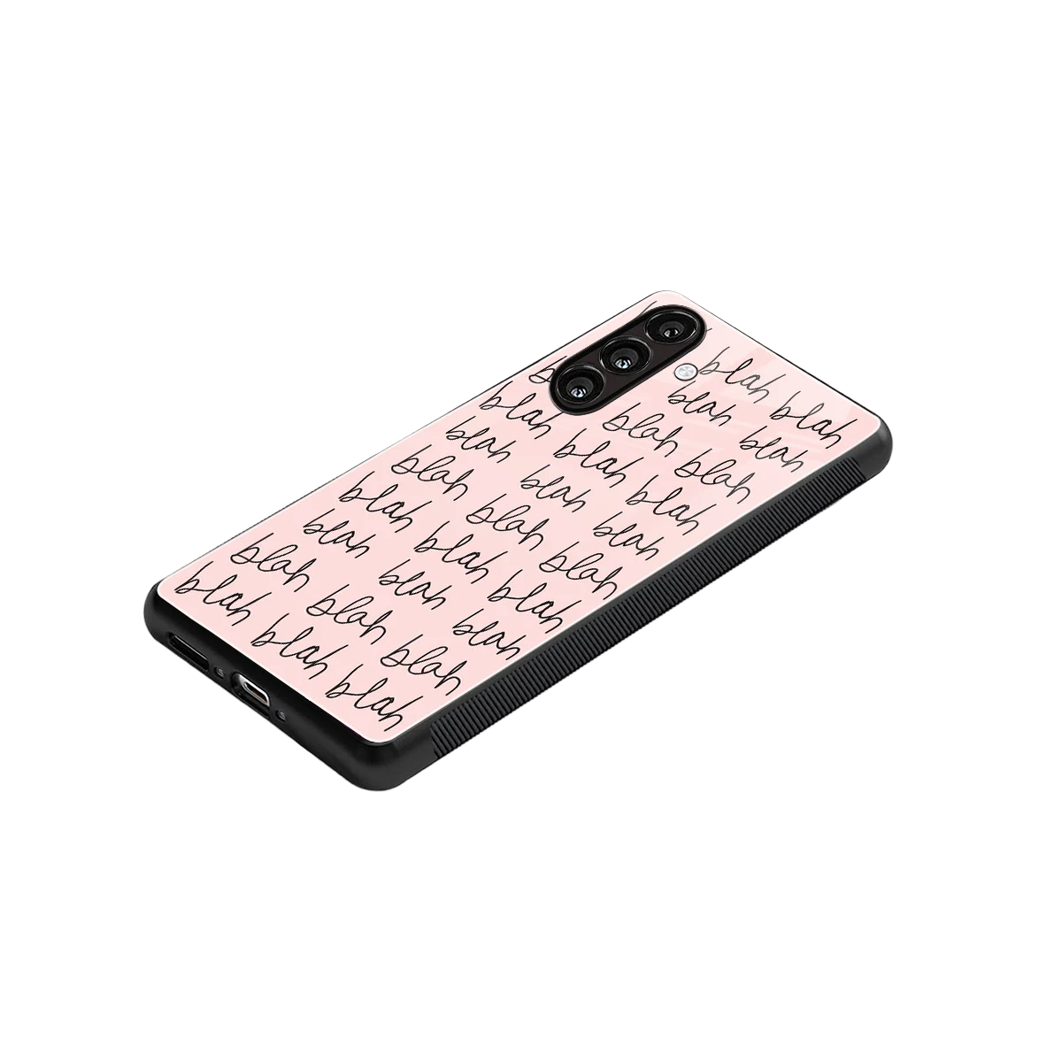Blah Blah Blah stylish phone case for samsung galaxy a55 5g | glossy glass and slim fit