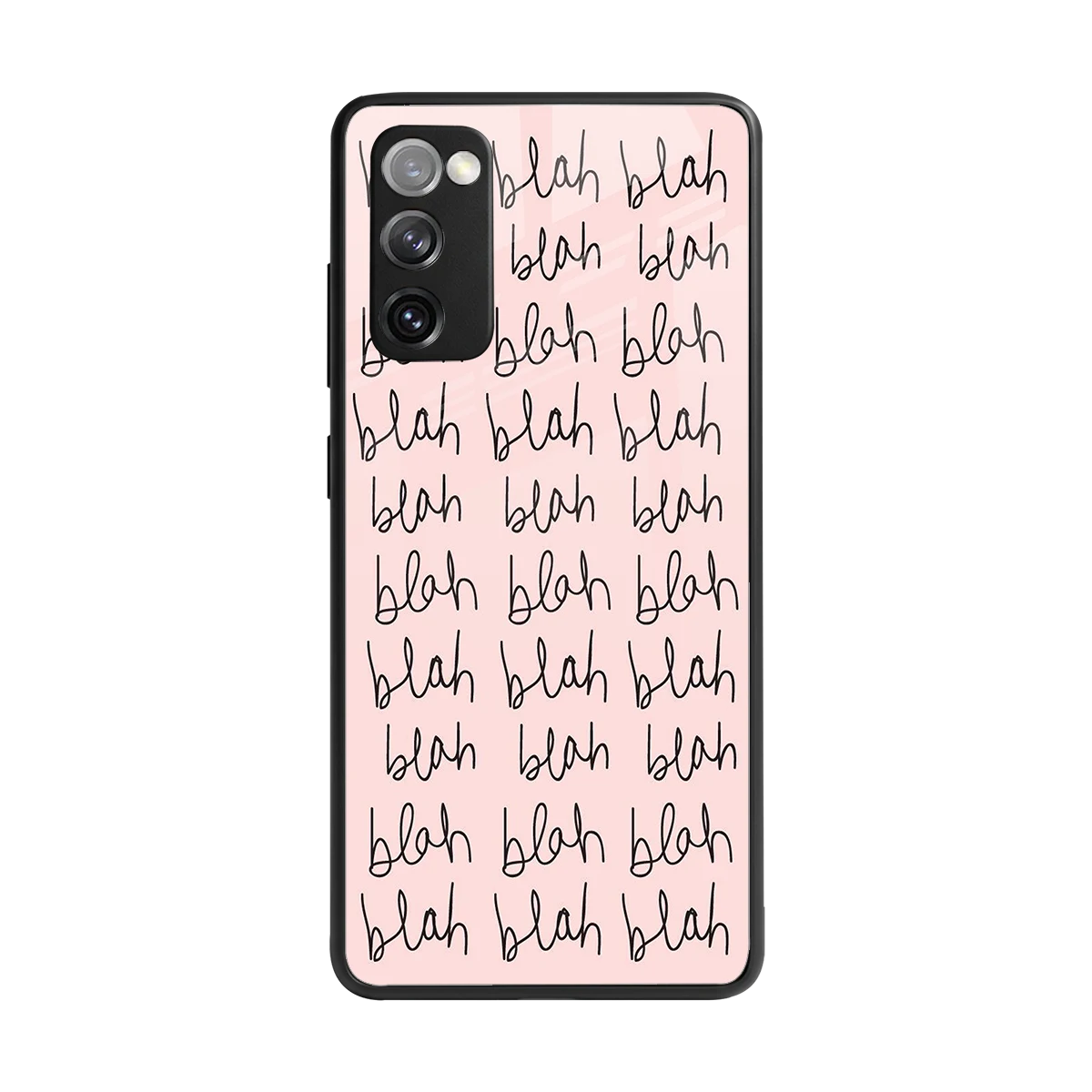 Blah Blah Blah back phone cover | glass case for samsung galaxy s20 fe