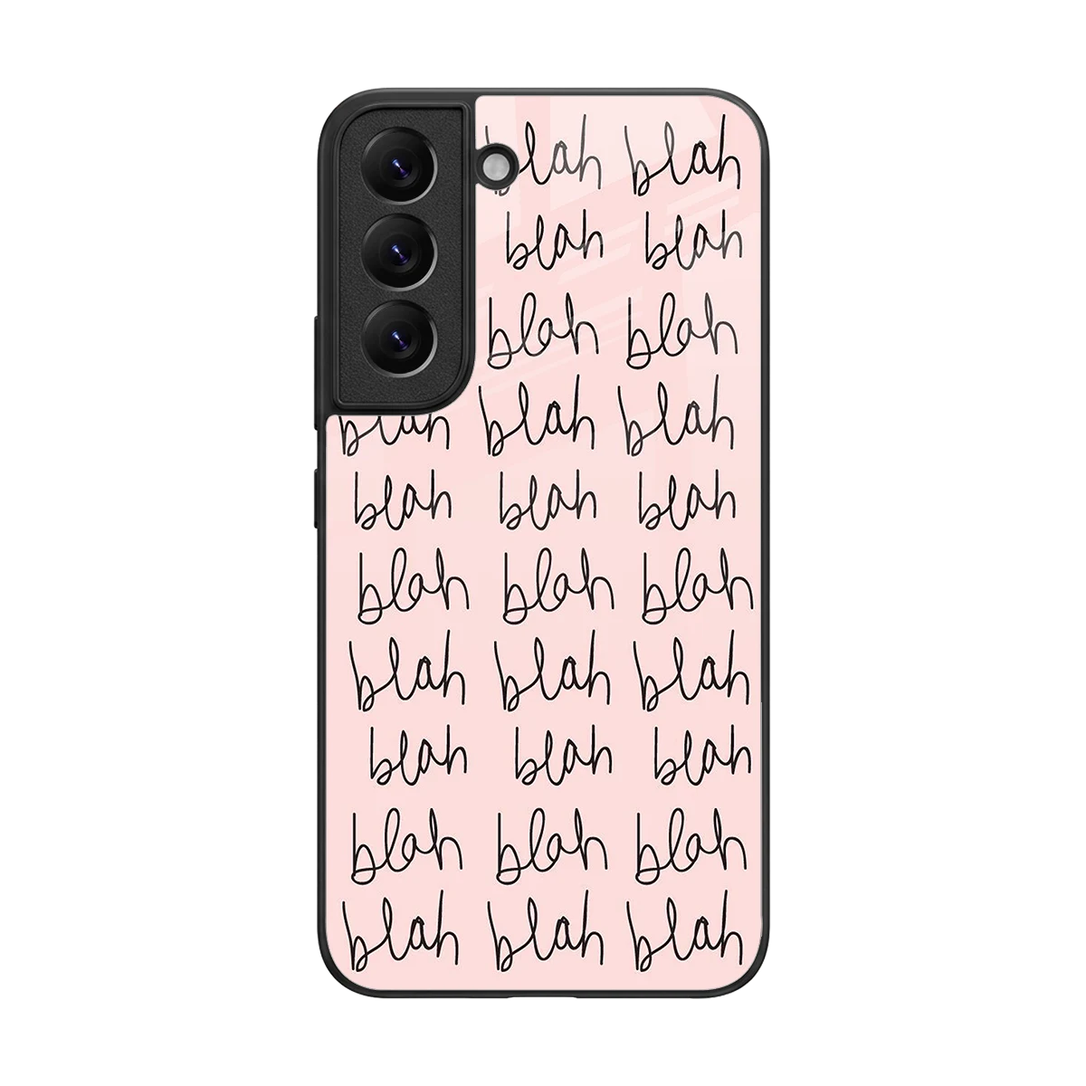 Blah Blah Blah back phone cover | glass case for samsung galaxy s22
