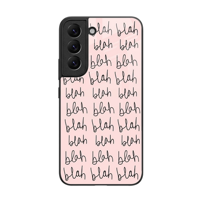 Blah Blah Blah back phone cover | glass case for samsung galaxy s22