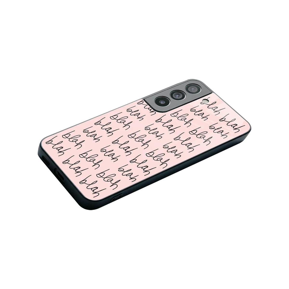 Blah Blah Blah stylish phone case for samsung galaxy s22 | glossy glass and slim fit