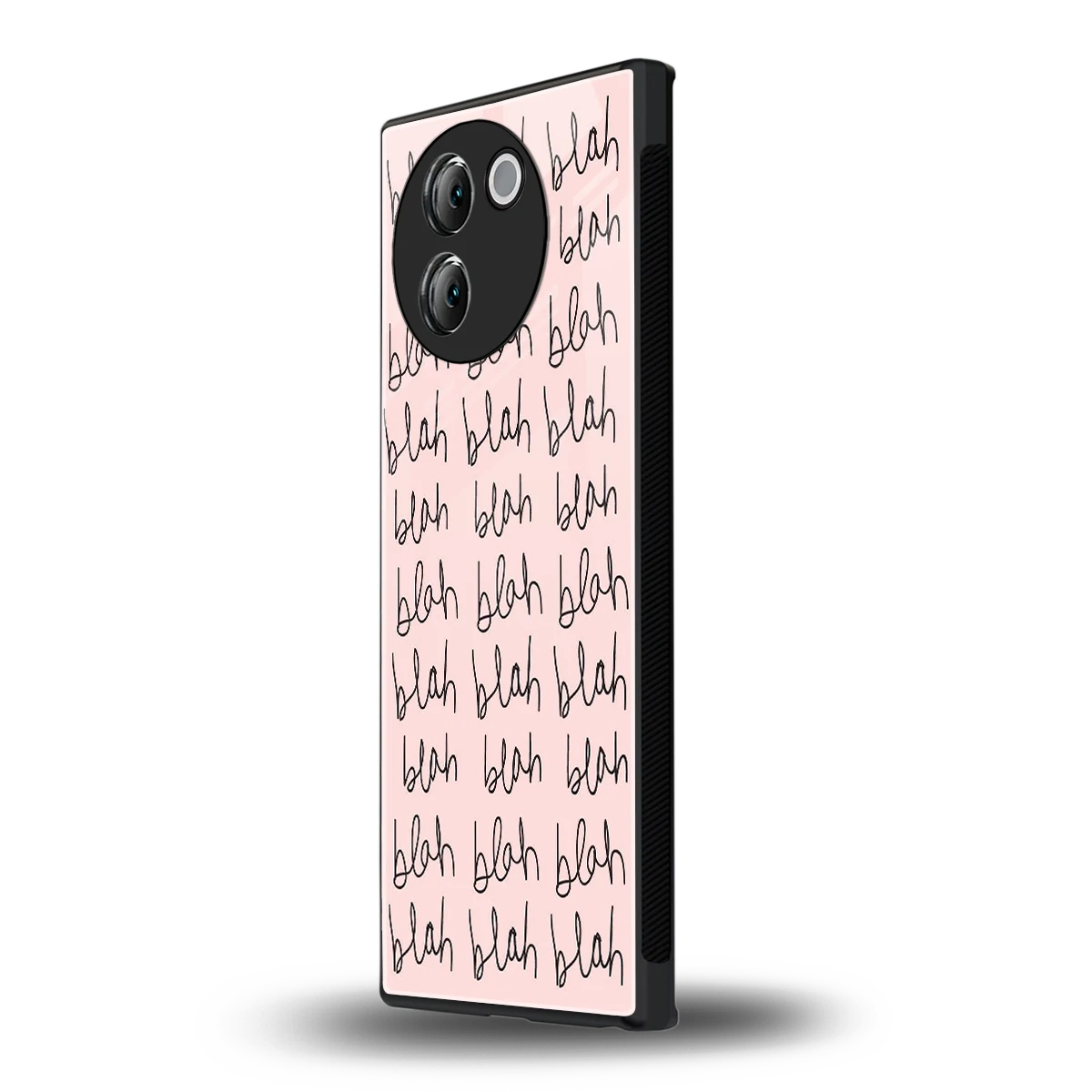 Blah Blah Blah vivo v30e mobile cover | shockproof glass phone case