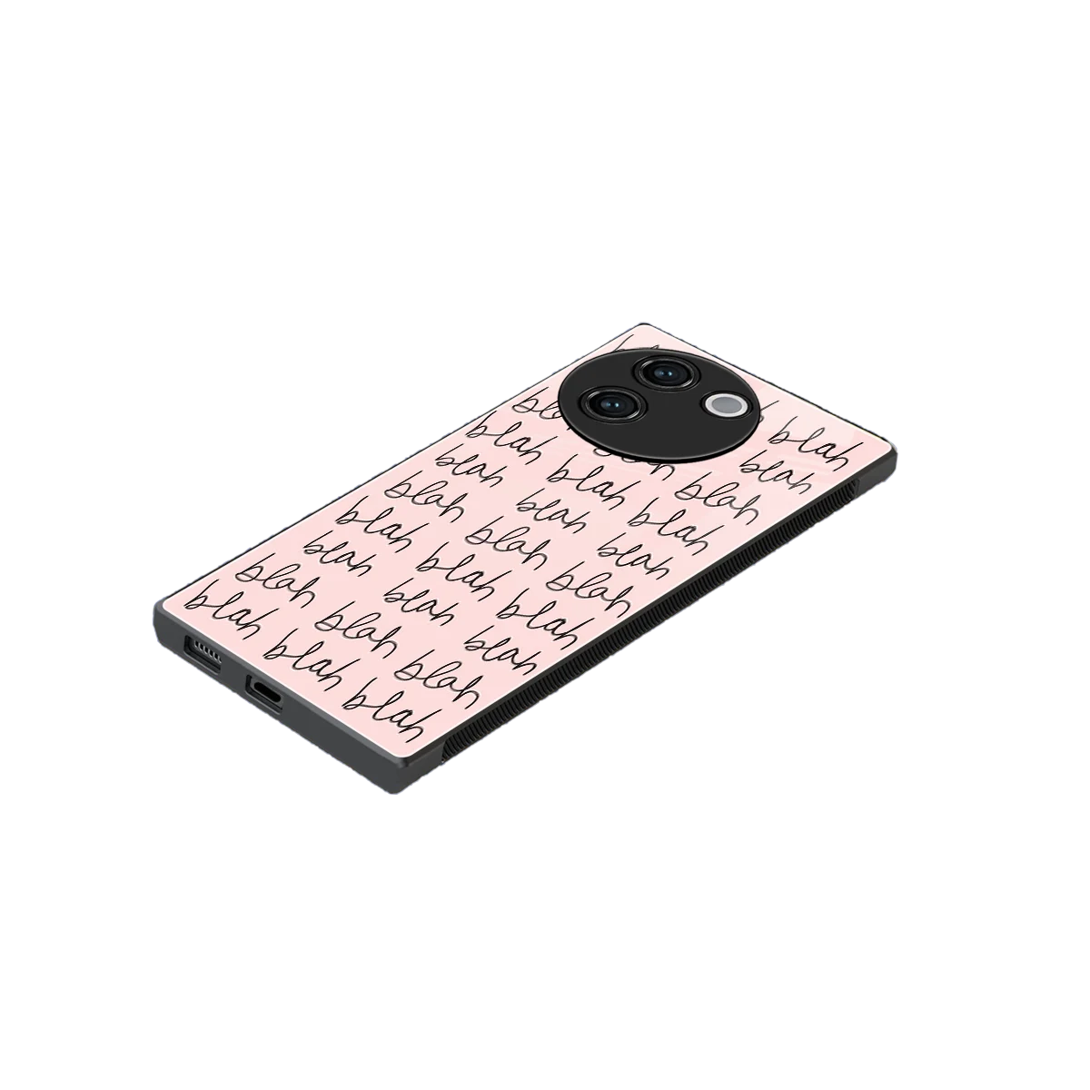 Blah Blah Blah stylish phone case for vivo v30e | glossy glass and slim fit
