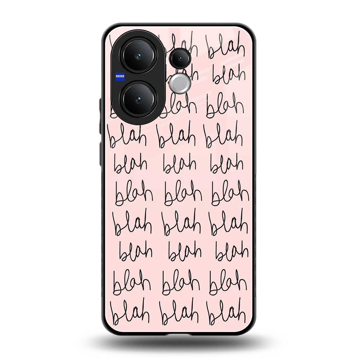 Blah Blah Blah back phone cover | glass case for vivo v60