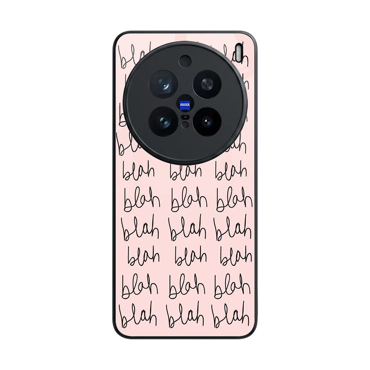Blah Blah Blah back phone cover | glass case for vivo x200 pro