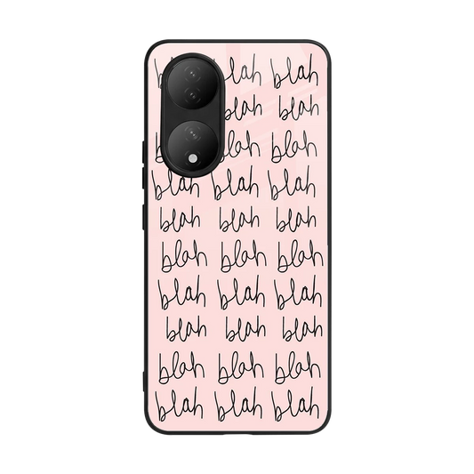 Blah Blah Blah back phone cover | glass case for Vivo-y100